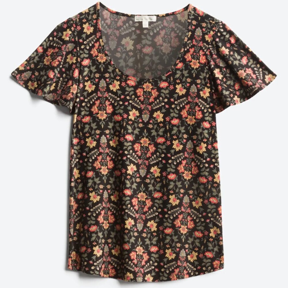 Nine Britton | Flutter Sleeve Knit Top | Size S
